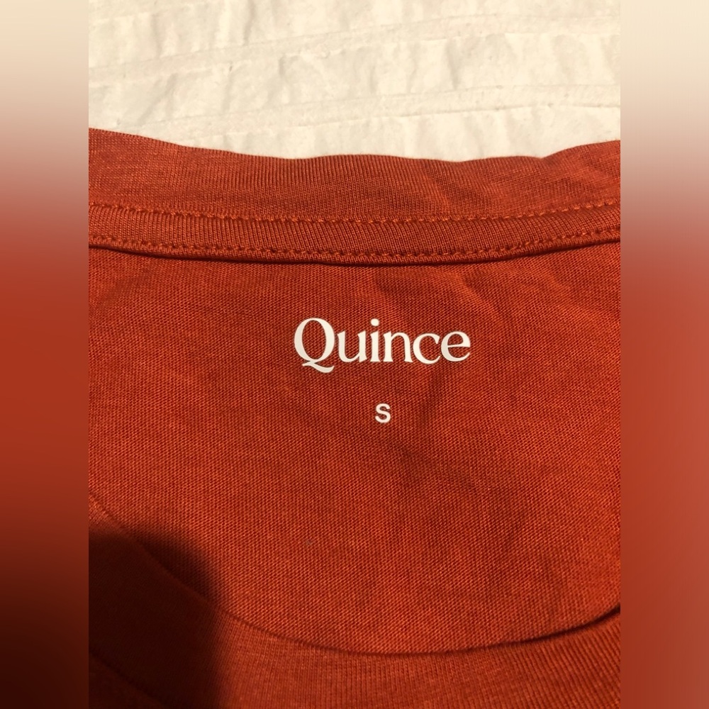 Quince Cotton Modal Muscle Tank T Shirt Burnt Sienna Orange Sleeveless Top sz S - Picture 6 of 8